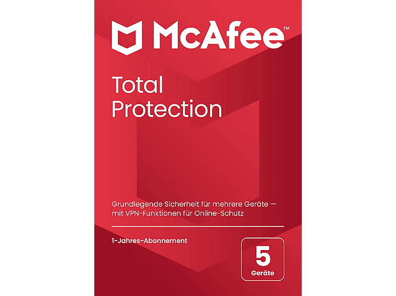 McAfee Total Protection Jahr, Geräte, [PC, - 1 iOS, Box Code Mac, - in 5 einer [Multiplattform] Android