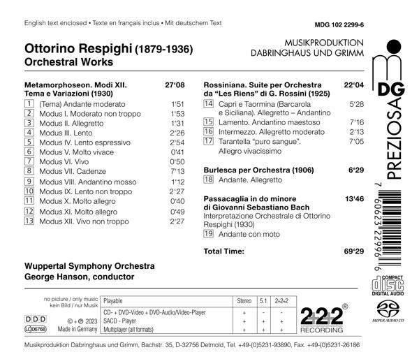 George/wuppertal Symphony Orchestra Hanson - Orchesterwerke  - (SACD Hybrid)