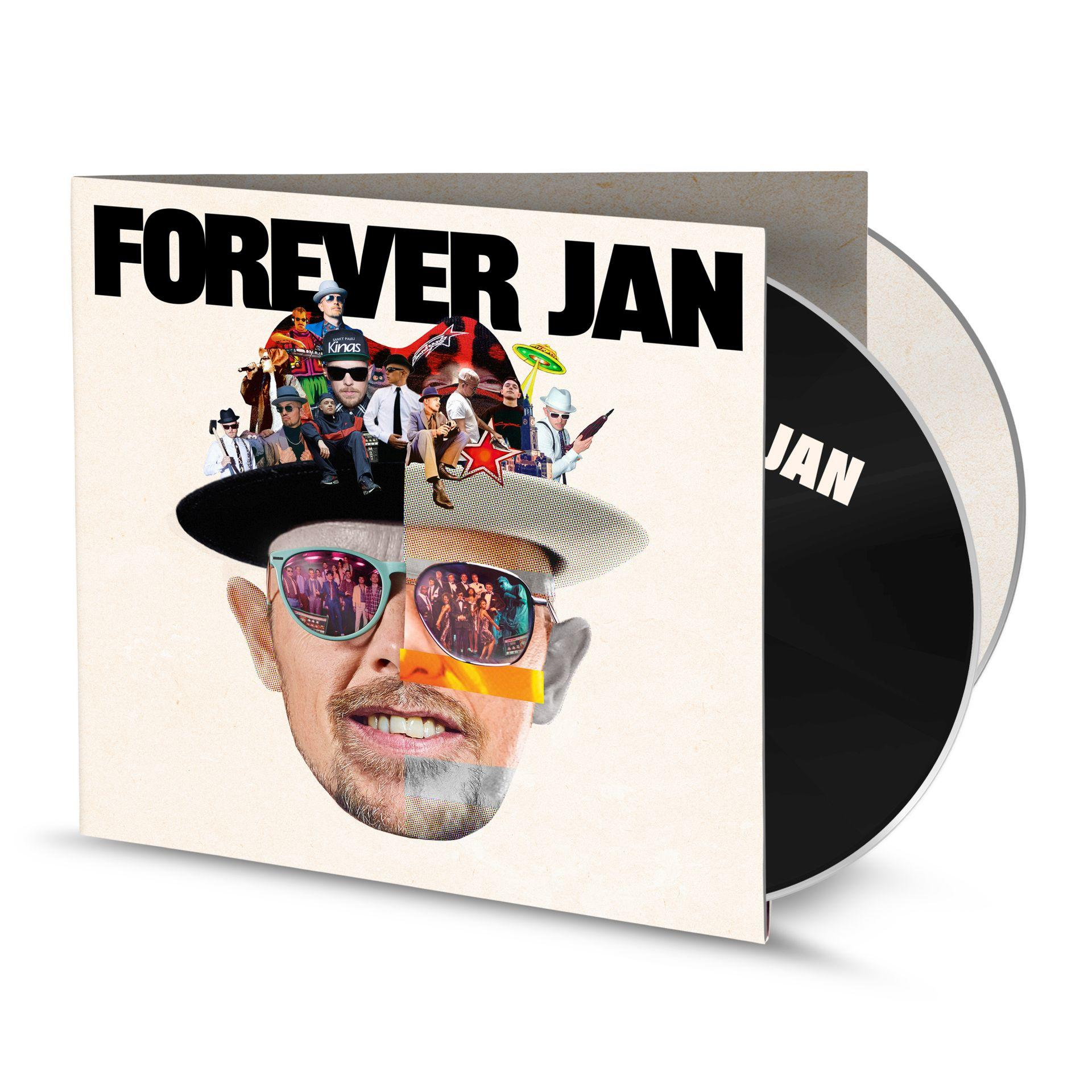 Albumcover mit einem Männergesicht, einem Hut und einer CD daneben.