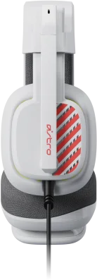 Fehér és szürke Astro gaming headset. A kábel fekete.
