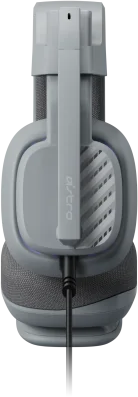 Szürke Astro gamer headset fekete kábellel.