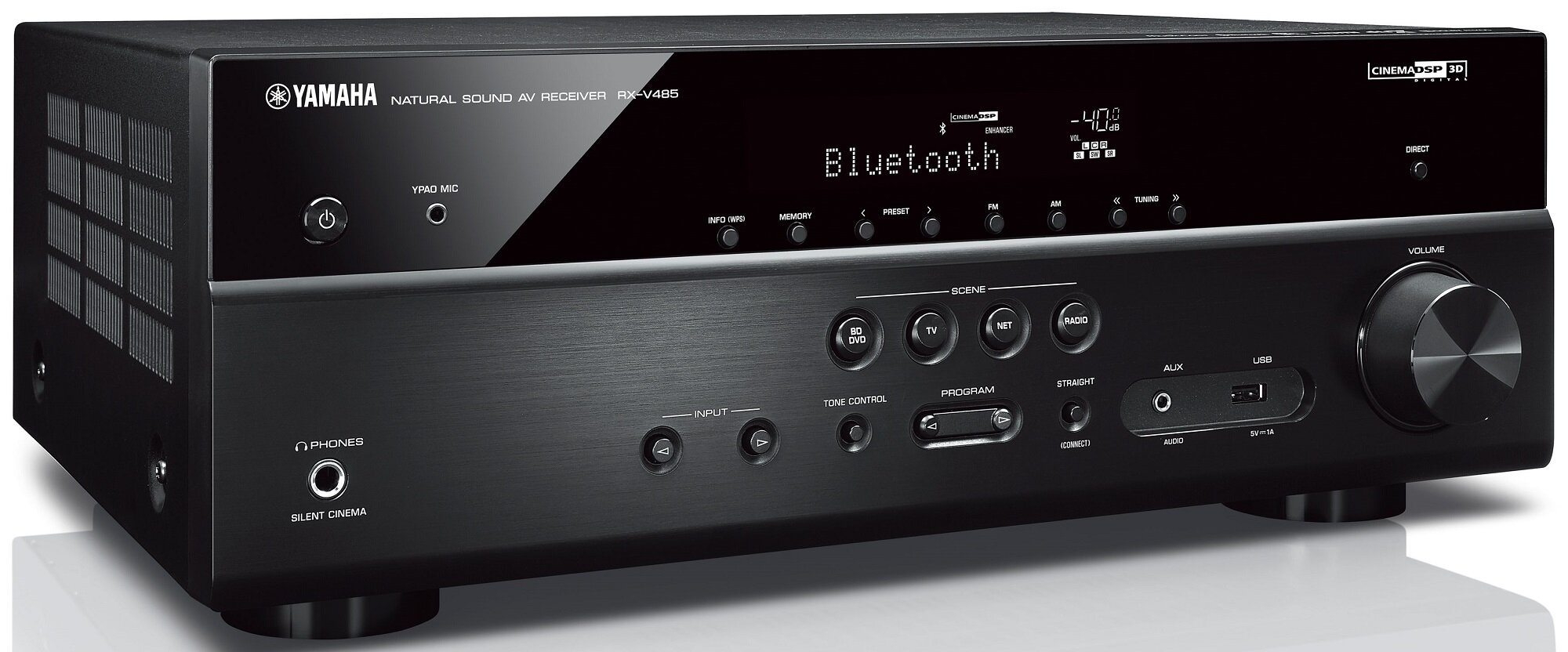 Kino domowe YAMAHA MusicCast RX-V485 + Pure Acoustics NOVA 6 Czarny