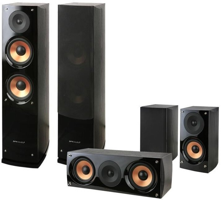 Kino domowe YAMAHA MusicCast RX-V485 + Pure Acoustics NOVA 6 Czarny