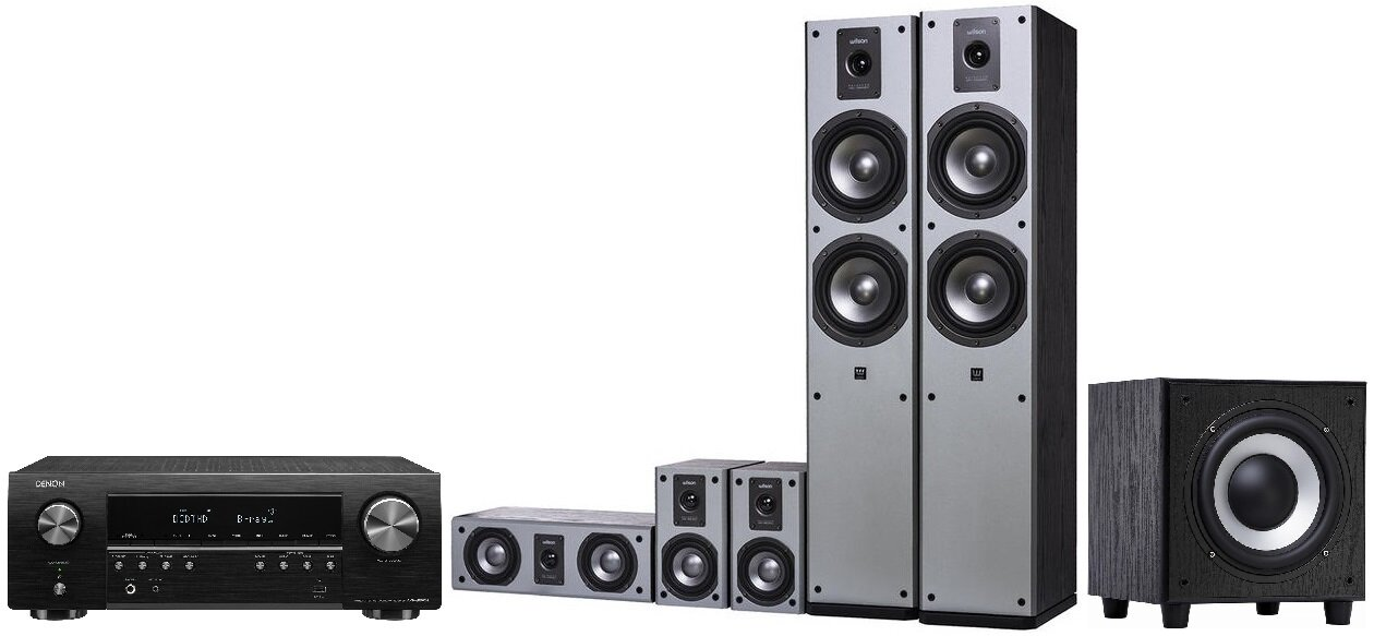 Kino domowe DENON AVR-S650H + Wilson Viper + SUB-9 Czarny