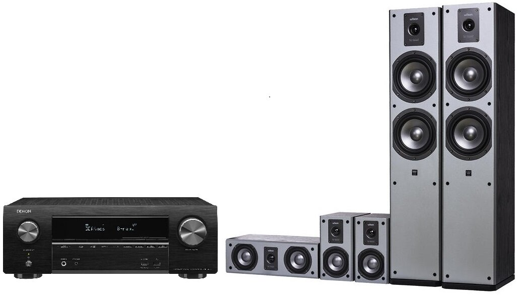 Kino domowe DENON AVR-X1600H + Wilson Viper Czarny