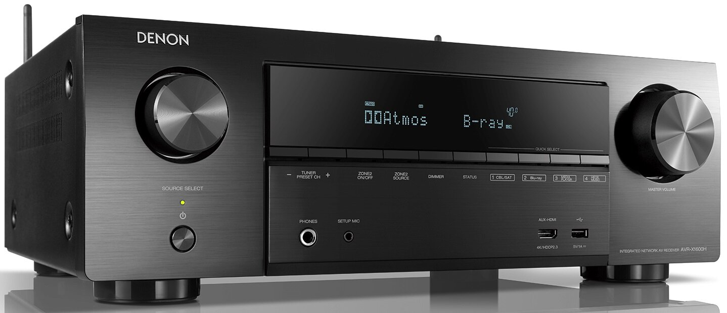 Kino domowe DENON AVR-X1600H + Wilson Viper Czarny