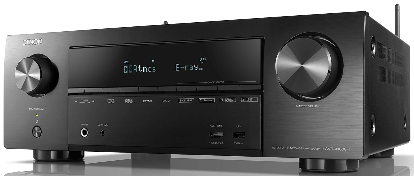 Kino domowe DENON AVR-X1600H + Wilson Viper Czarny