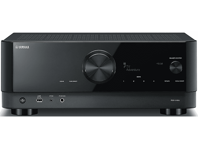 Kino domowe YAMAHA MusicCast RX-V4A + Pure Acoustics Nova 8 Czarny – zdjęcie 2