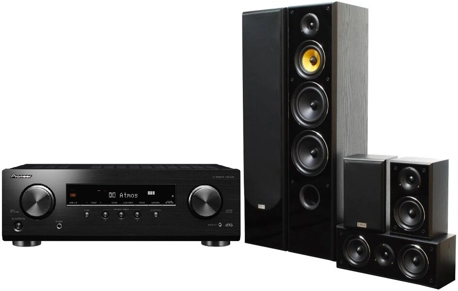 Kino domowe PIONEER VSX-534 + Taga Harmony TAV-606 Czarny
