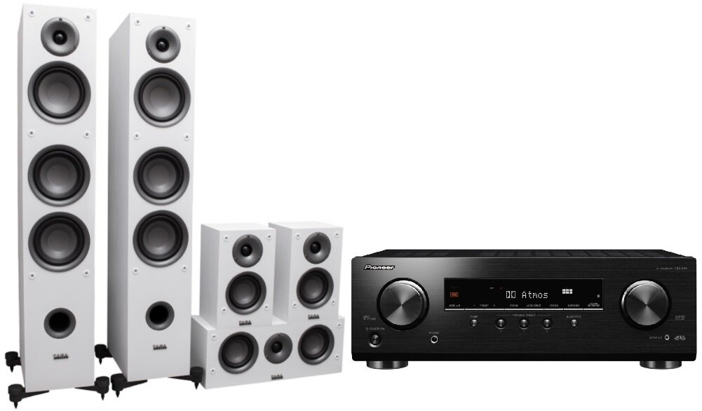 Kino domowe PIONEER VSX-534 Czarny + Taga Harmony TAV-507 Biały