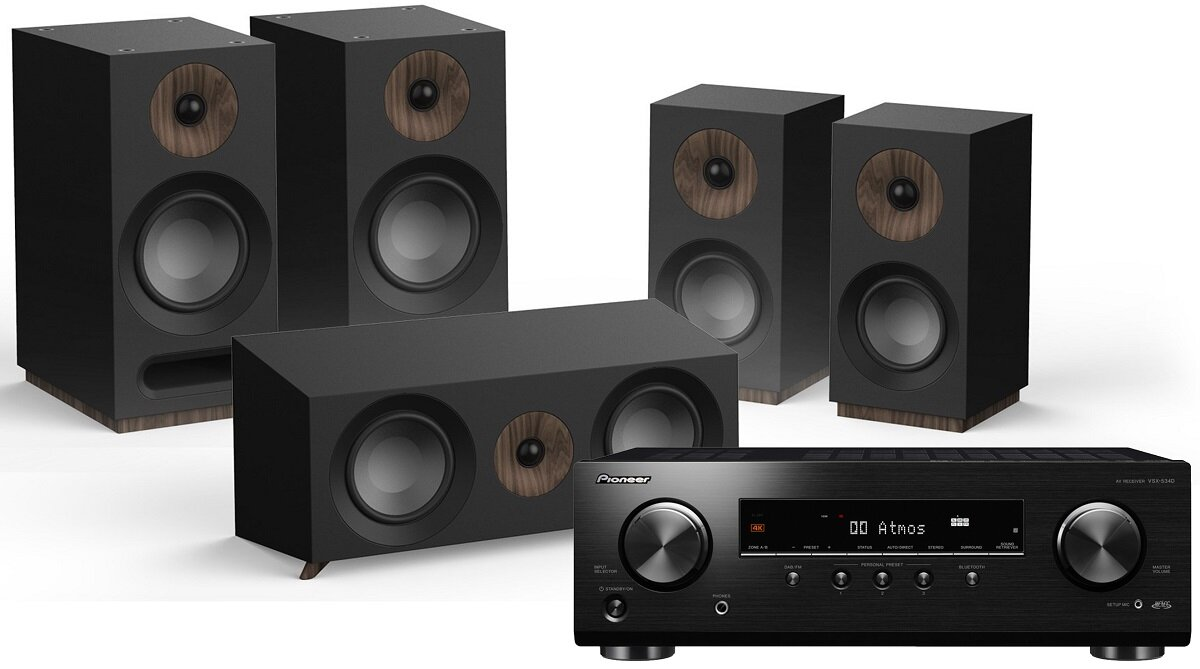 Kino domowe PIONEER VSX-534 + Jamo S 803 HCS Czarny
