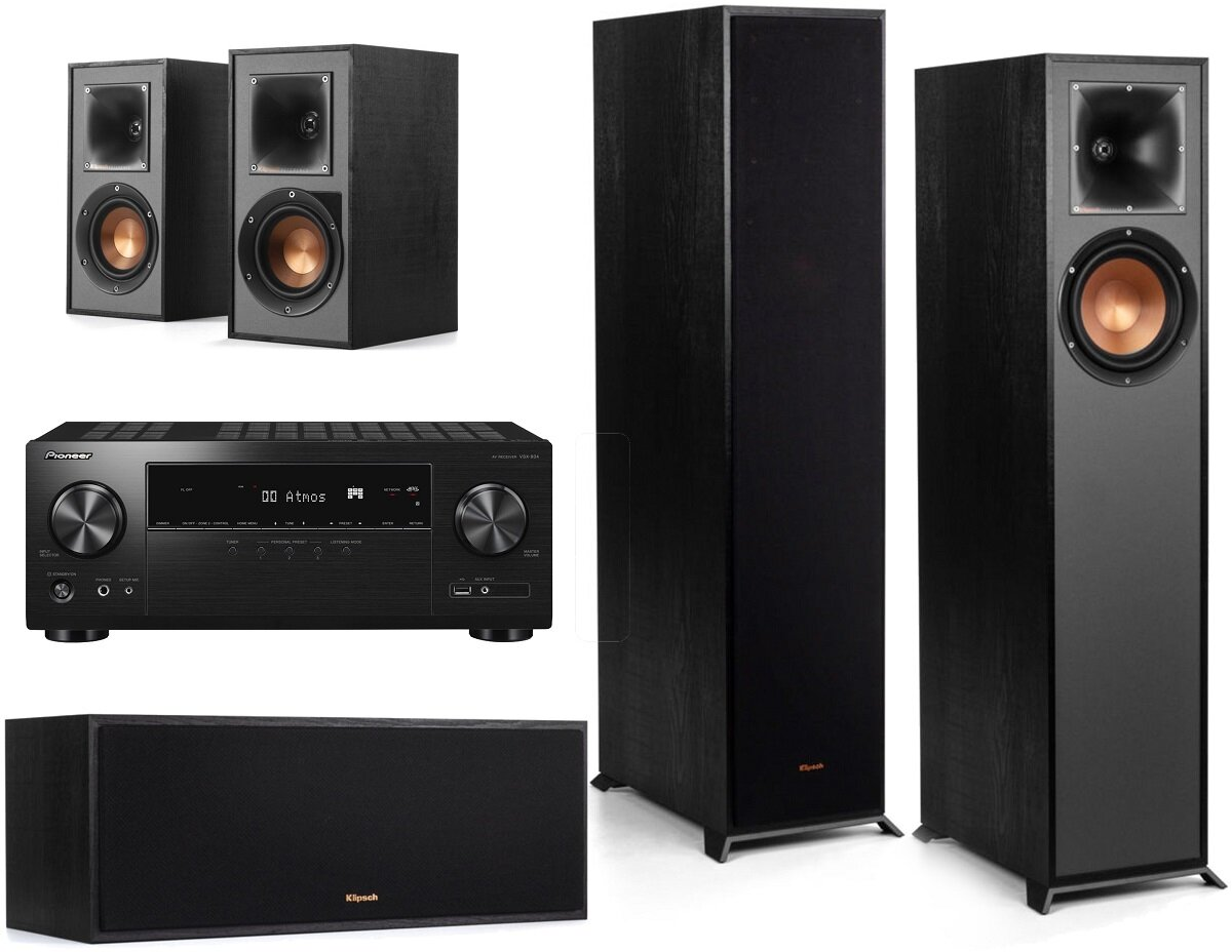 Kino domowe PIONEER VSX-934 + Klipsch R-610F/R-52C/R-41M Czarny