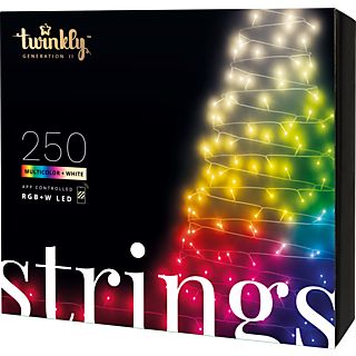 TWINKLY Strings 250 RGB+W LED 5mm - Catena di luci  (Nero)