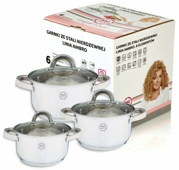 Zestaw garnków MG HOME Ambro 6 elementów