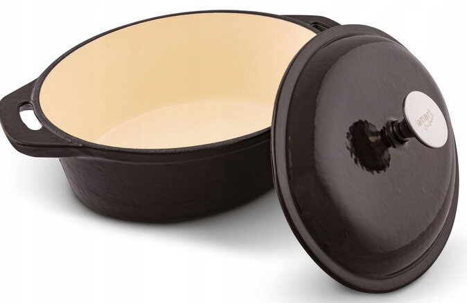 Brytfanna LAMART LT1210 Iron z pokrywką Emaliowany Żeliwny 35,5 x 21 cm