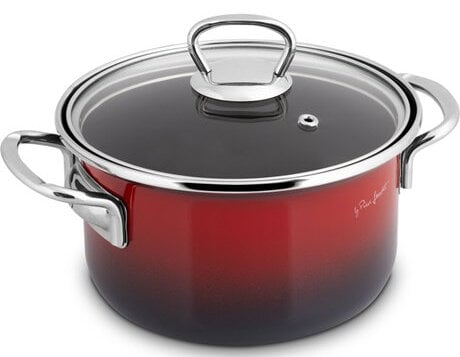 Garnek LAMART LT1184 z pokrywką Emaliowany 24cm