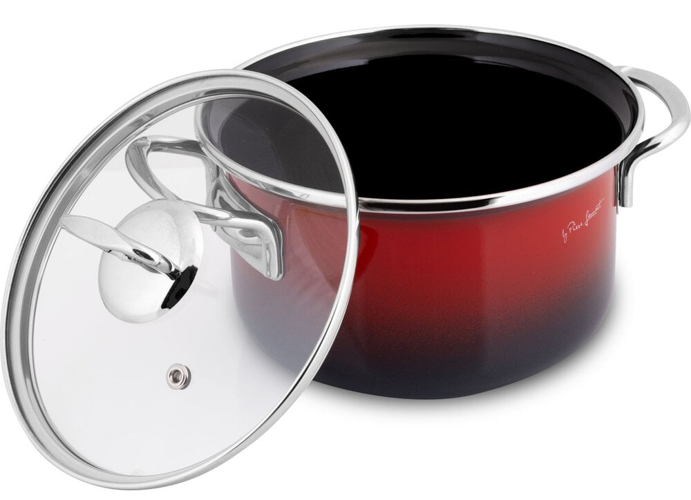 Garnek LAMART LT1184 z pokrywką Emaliowany 24cm