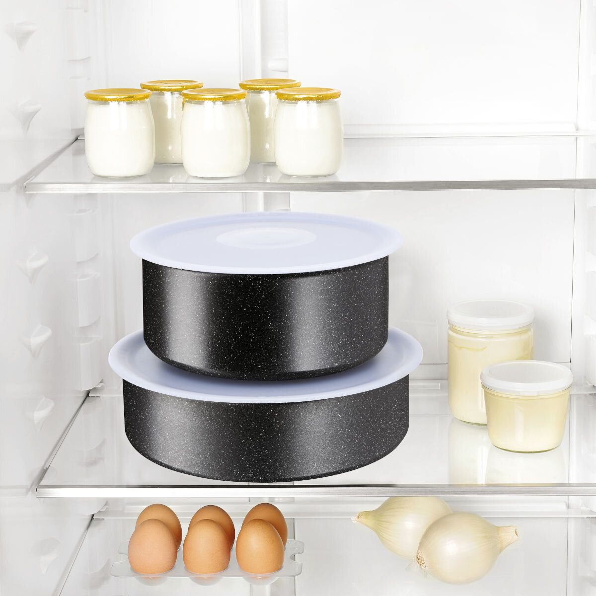 Zestaw patelni i garnków L3999953 Ingenio Black Stone + uchwyt
