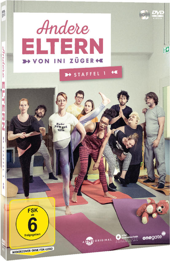 DVD-Hülle einer Show mit einer Gruppe von Leuten, die Yoga-Posen machen.