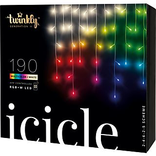 TWINKLY Icicle 190 RGB+W LED 5mm - Lichterkette (Schwarz)