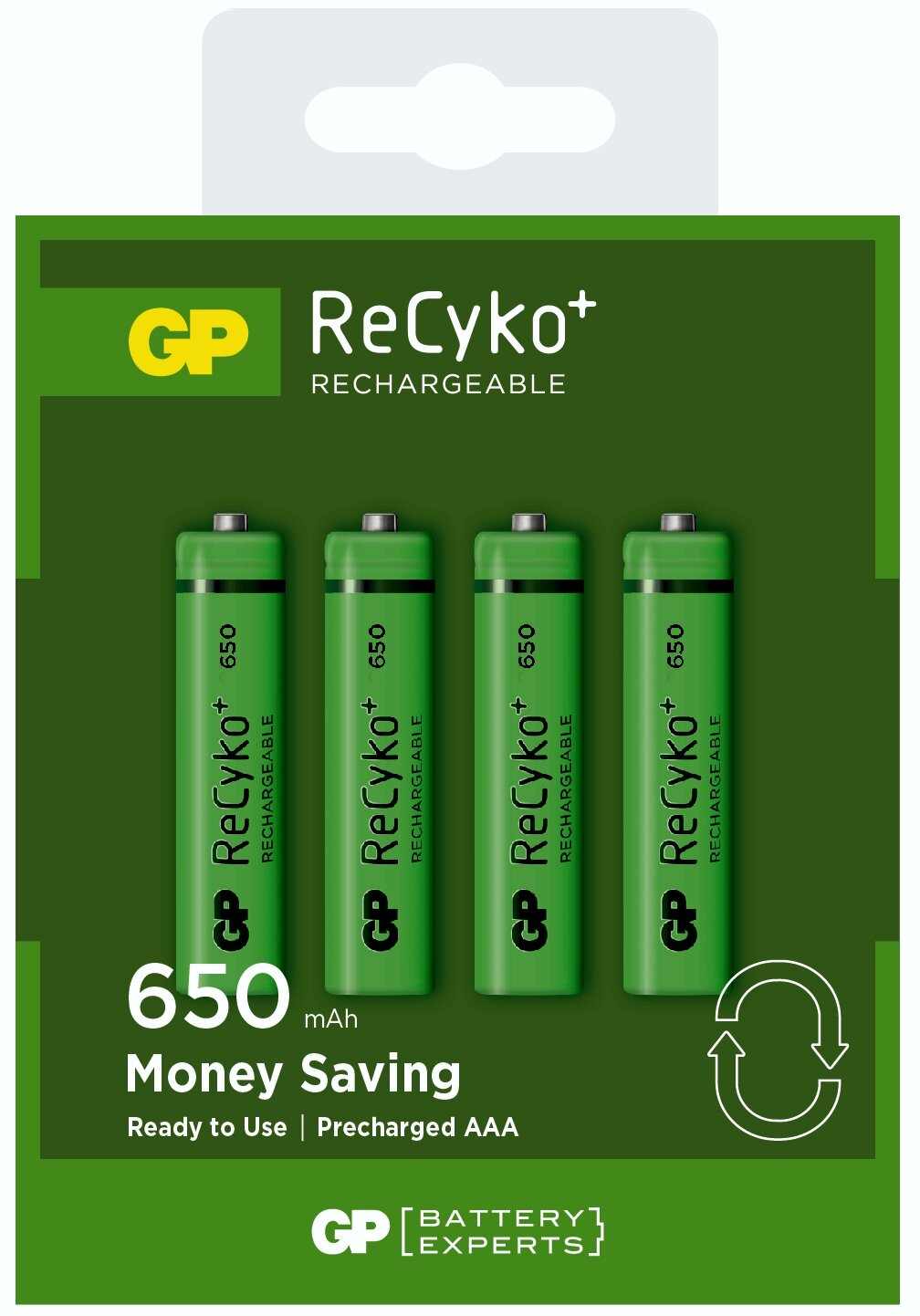 Akumulatory GP ReCyko+ 65AAAHCN-GB4 650 mAh