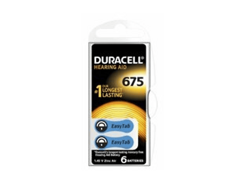 Baterie do aparatów słuchowych DURACELL HA675 P6 6szt.
