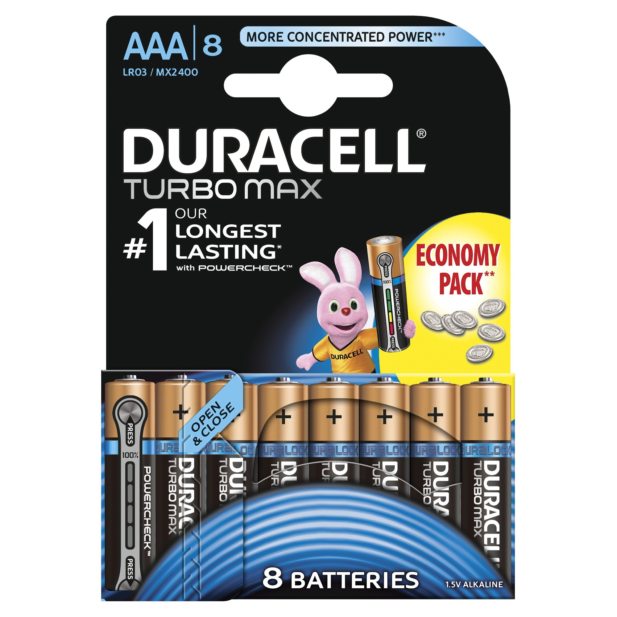 Baterie DURACELL Turbo Max AAA 8szt.