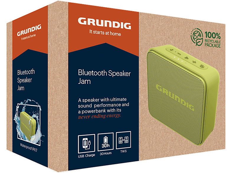 GRUNDIG Jam+ Bluetooth Hoparlör Yeşil_2