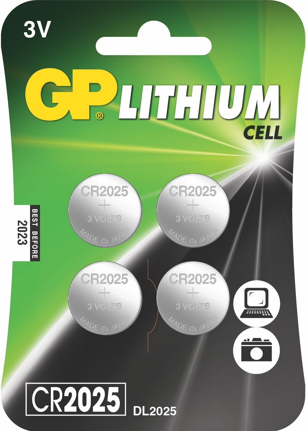 Baterie guzikowe GP CR2025-U4