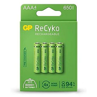 Akumulatory GP ReCyko AAA 650mAh 4szt.