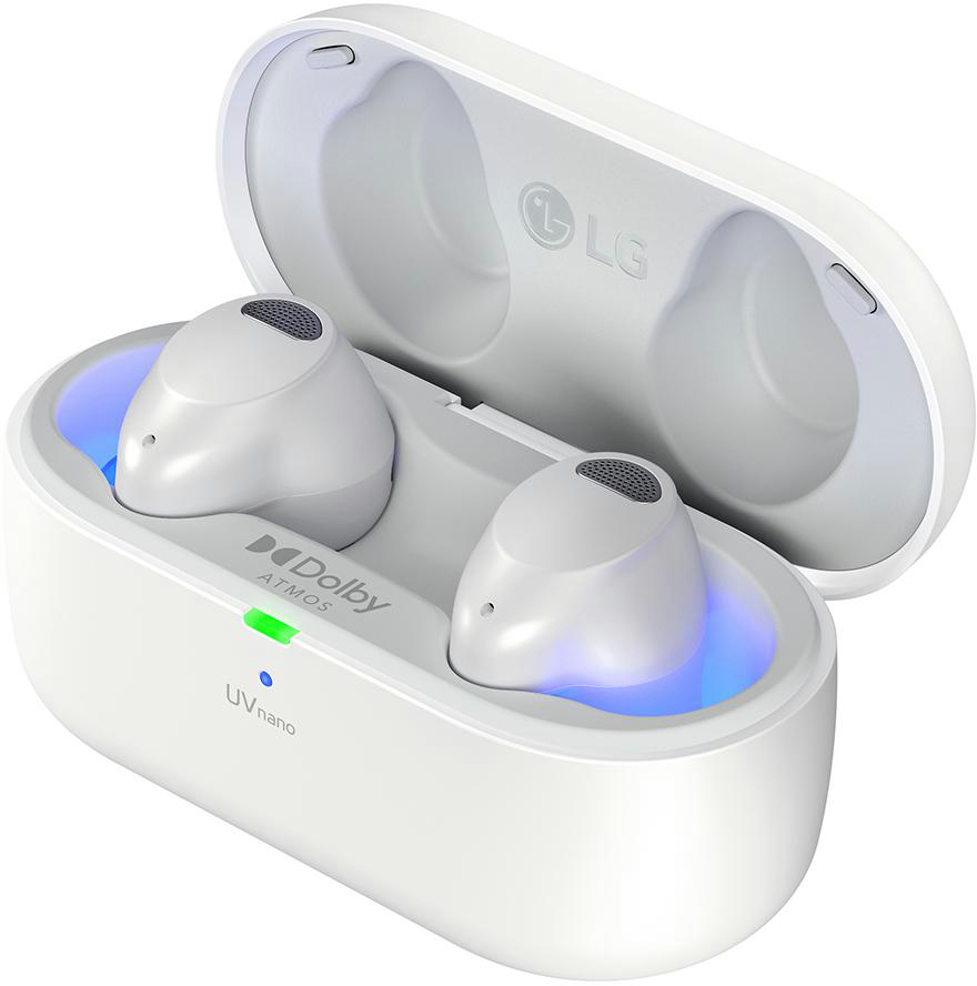 LG TONE Free T90S, In-ear Kopfhörer Bluetooth White