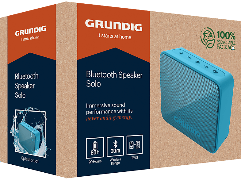 GRUNDIG Solo+ Bluetooth Hoparlör Mavi_2