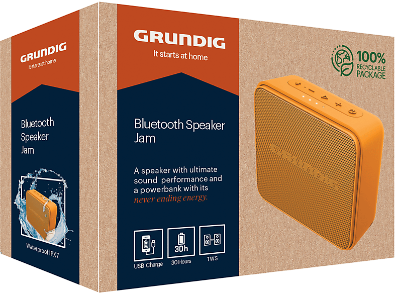 GRUNDIG Jam+ Bluetooth Hoparlör Turuncu_2