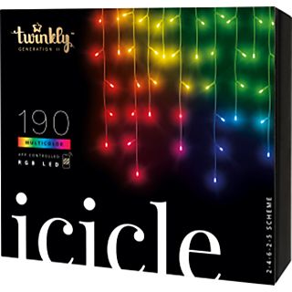 TWINKLY Icicle 190 RGB LED 4.3mm - Lichterkette (Schwarz)