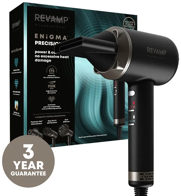 REVAMP DR-7000 Enigma Precision hajszárító, fekete