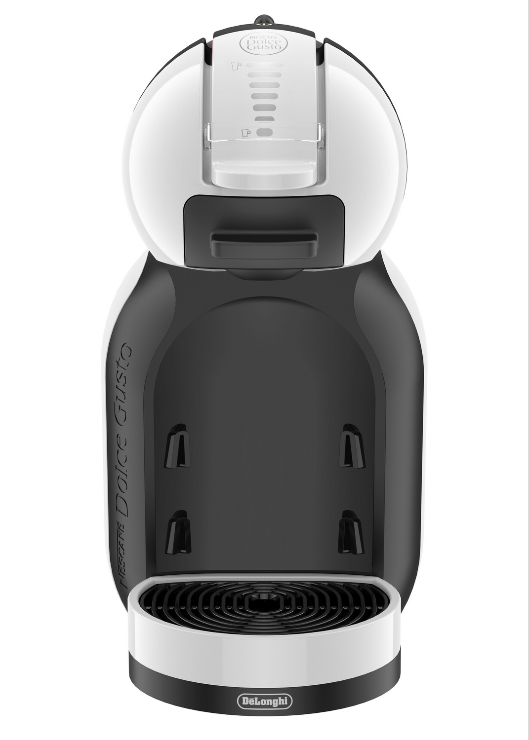 Cafetera Dolce Gusto en blanco y negro.
