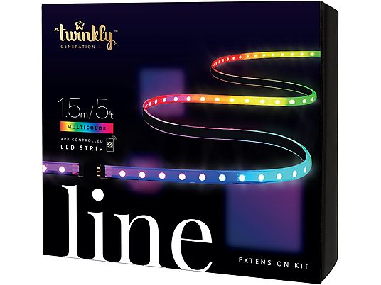 TWINKLY Line 100 RGB - Set di estensione per strisce luminose a LED (Nero)