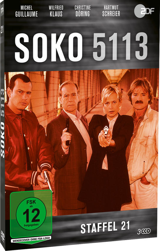 DVD-Hülle mit einer Gruppe von Leuten, Titel 'SOKO 5113'.