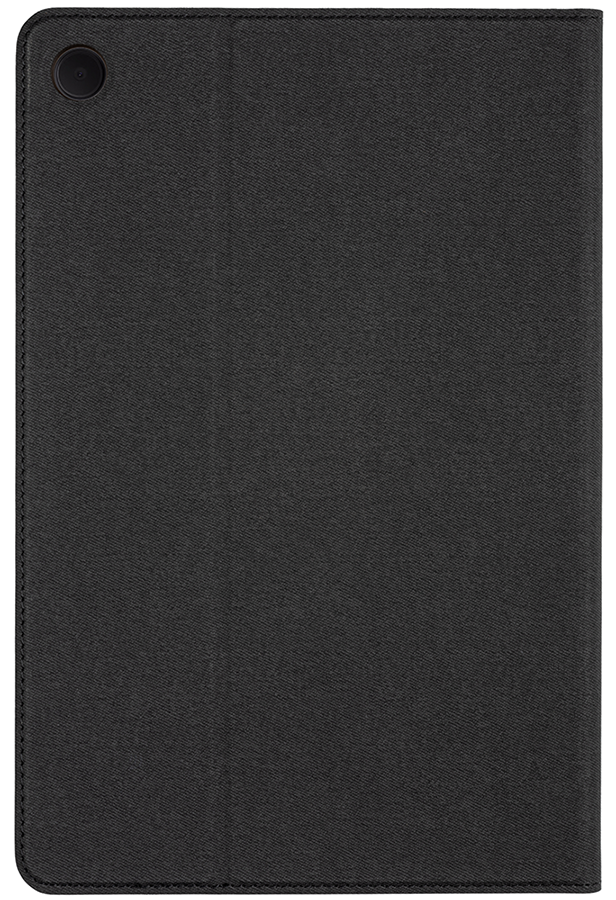 The back of a black tablet case is shown.