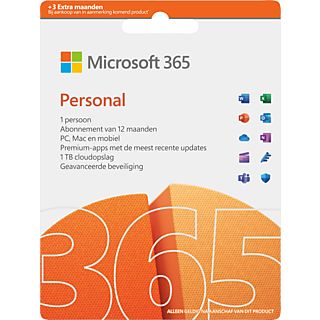 Microsoft 365 Personal UK 12 maanden (+3 maanden extra bij aankoop van een laptop*)  