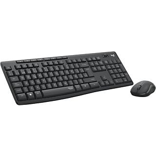 Pack Teclado + Ratón - Logitech MK295 Silent, Inalámbrico, USB, Teclas acceso directo, Teclado numérico, Tecnología Silent Touch, Alcance 10 m, Negro