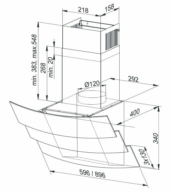 Okap GORENJE DVS62AB/2