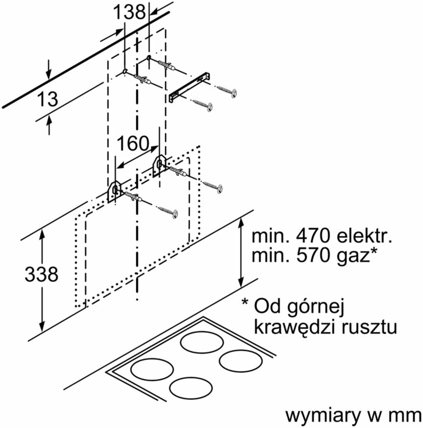 Okap BOSCH DWK065G20