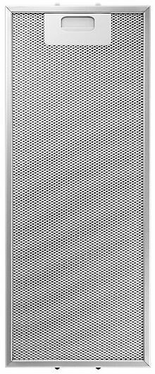 Prostokątny filtr z uchwytem i perforowaną metalową powierzchnią.