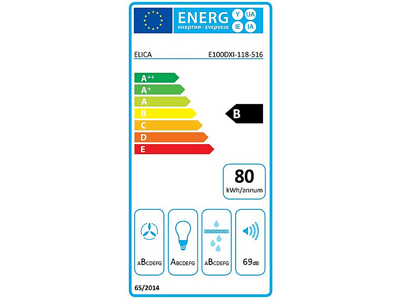 Elica JOY BLIX/A/90 Srebrno-czarny – zdjęcie 2