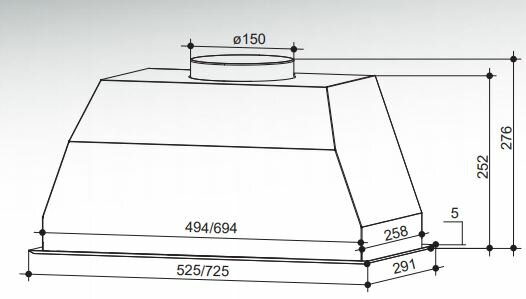 Okap FABER BI 52 SS 2LS