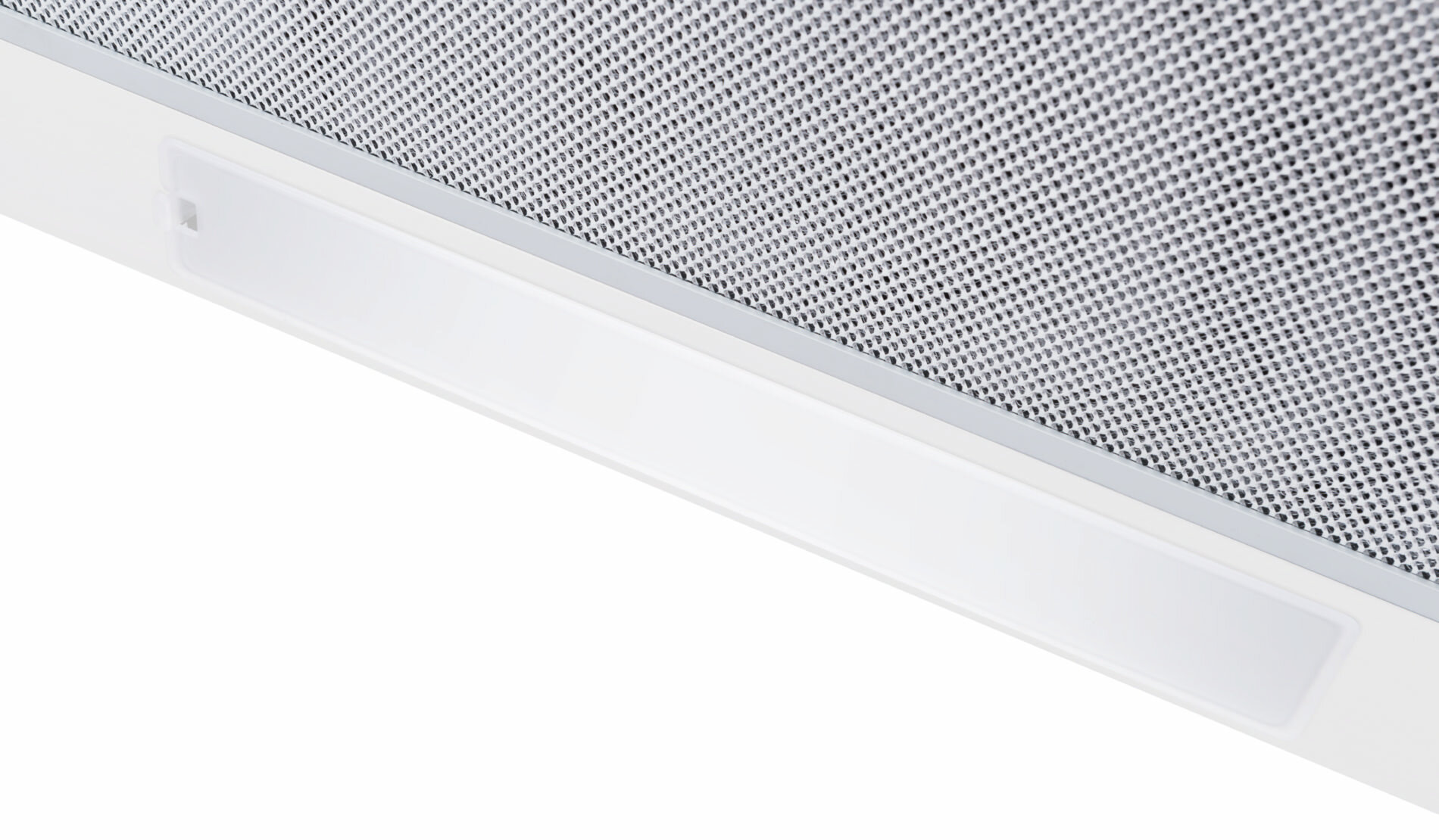 Zbliżenie światła i filtra okapu.