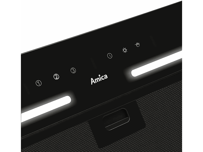 Okap AMICA OMP9554BG Czarny 447m3/h 63dB klasa C Oświetlenie LED – zdjęcie 2