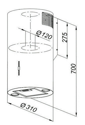 Okap MAAN Tuba Elba W 731 Biały
