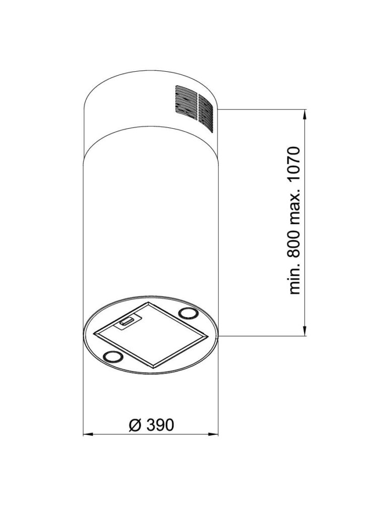 Okap MAAN Tuba Elba 39 cm Biały